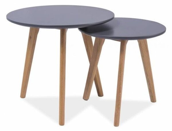 Konferenční stolky Wood sestava, šedá wood_part Design Project